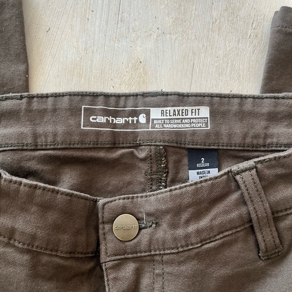 CARHARTT Women’s Rugged FLEX® Relaxed Fit Canvas Stretch Work Pants, Brown, 2 - Picture 8 of 8